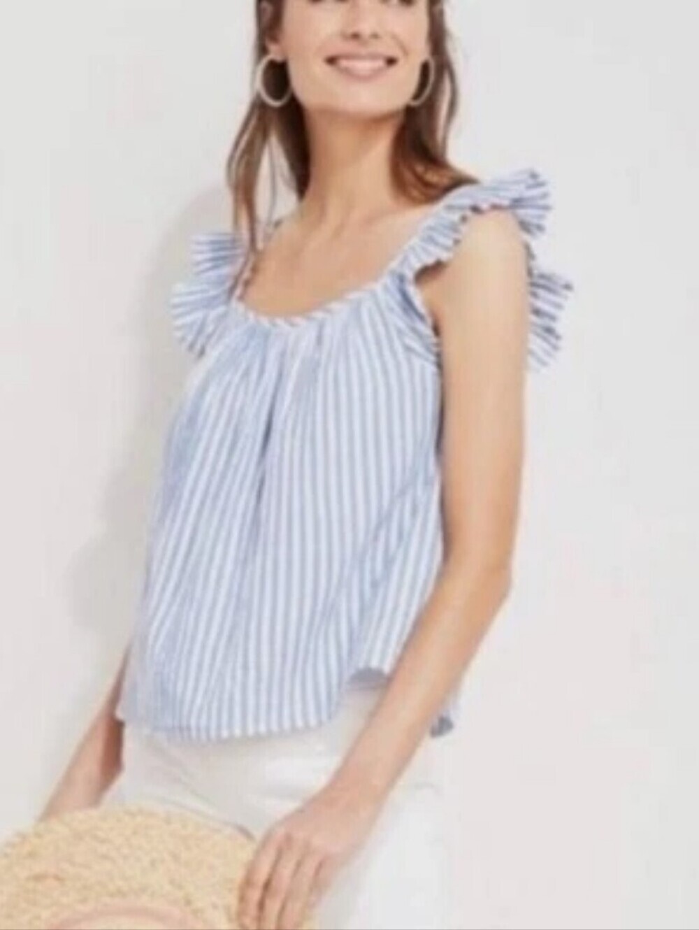 Vineyard Vines Blue & White Striped Sleeveless Top Size M